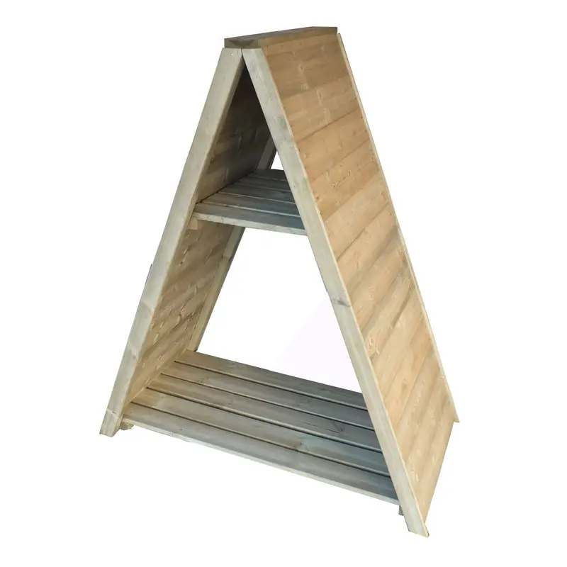 Triangular 1'11" X 4' Apex Log Store – Pressure-Treated Shiplap 1