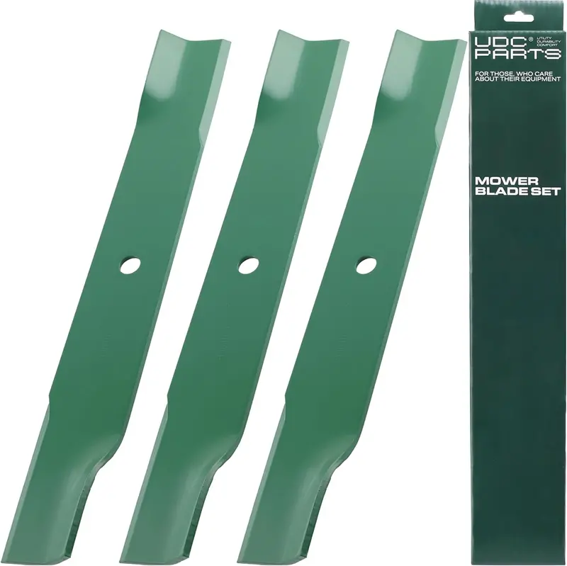 Udc Parts 793794 Low-Lift Mower Blades – 3-Pack, Compatible With 42" & 60" Hustler, Scotts, And Other Commercial Mowers 1