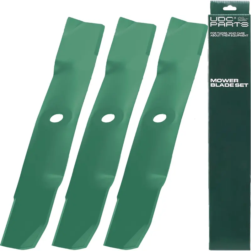 Udc Parts M143520 Medium-Lift Blades – 3-Pack, Fits John Deere 54" X300–X500, Gx255–Gx345, Z535M–Z540M, And Ztrak Z325E/Z330M 1