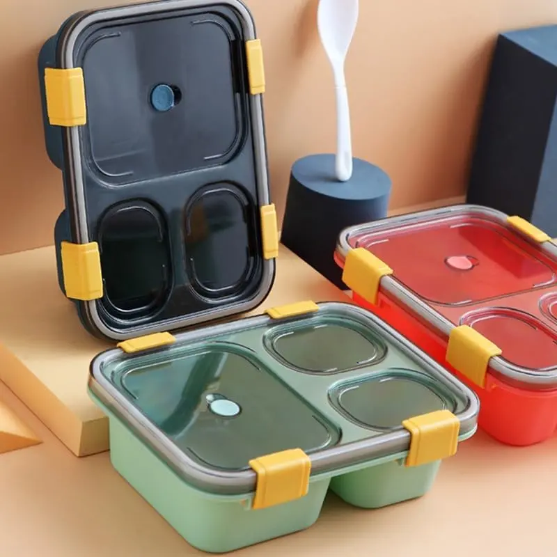 Uk-0383 Insulated 3-Compartment Lunch Box – Leak-Resistant Tiffin For Kids & Professionals 1