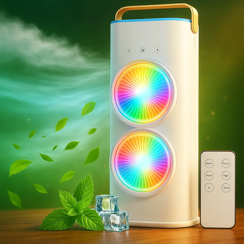 Uk-0865 Portable Evaporative Misting Fan – Rechargeable Personal Air Cooler For Indoor, Outdoor & Travel Use 1