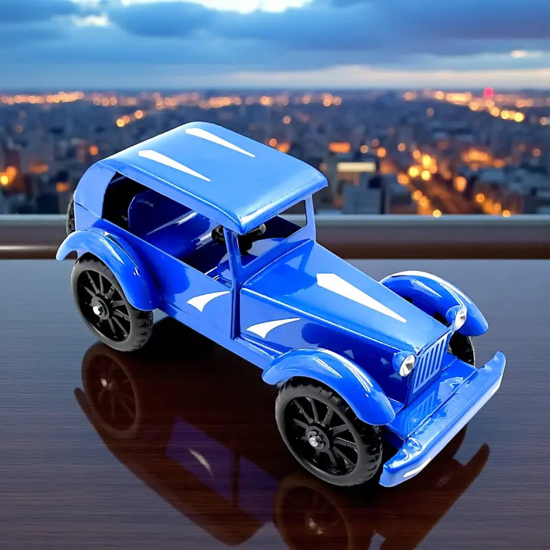 Uk-1018 Vintage Alloy Toy Car – 10-Inch Unbreakable Retro Metal Model Vehicle For Display & Play 1