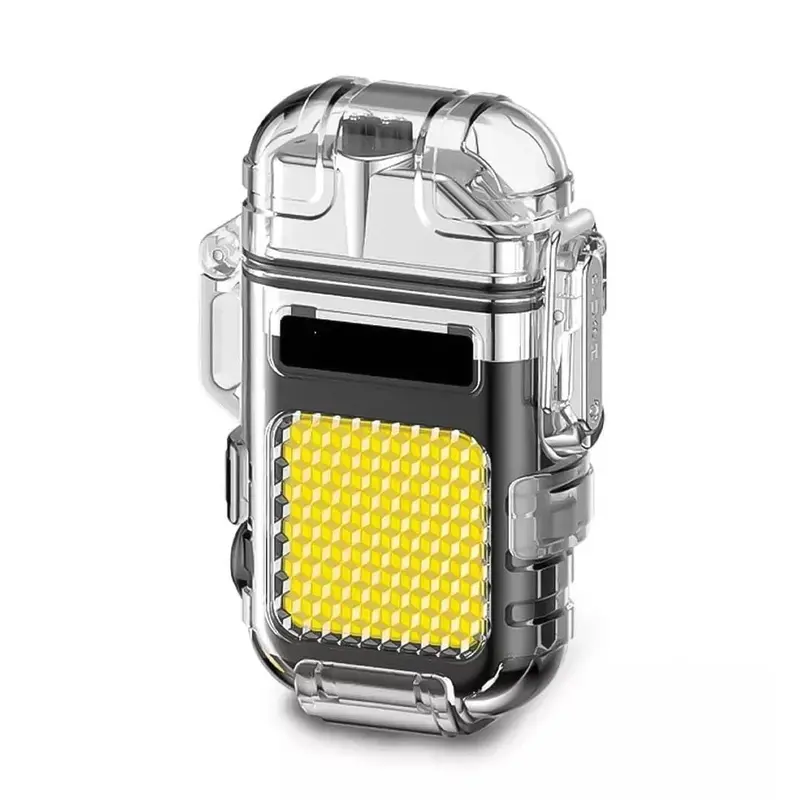 Uk-1085 Dual-Arc Plasma Lighter With Cob Led Flashlight – Windproof, Waterproof, Usb-Rechargeable Keychain Lighter 1