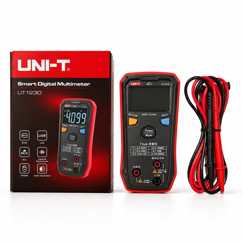 Uni-T Ut123D Smart Digital Multimeter — Auto-Ranging Clamp Meter With Capacitance Testing, Visual/Audio Alarms & Compact Ergonomics 1