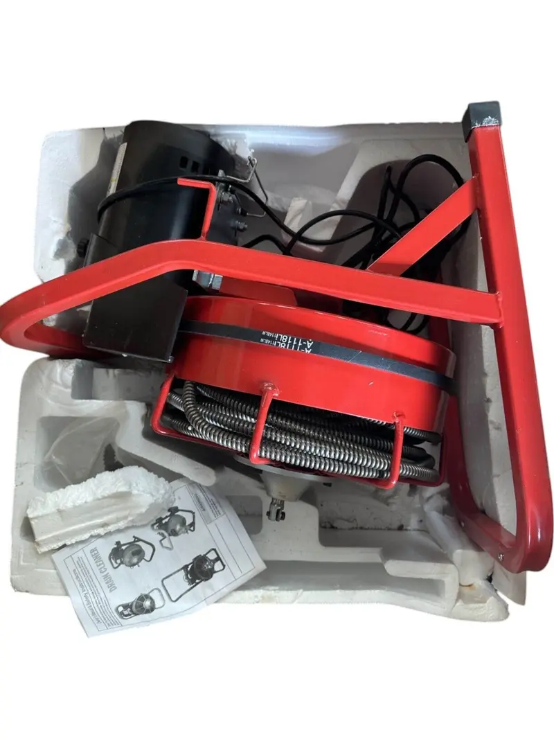 Vevor 75-Foot Electric Drain Auger – 250W Motorized Cleaner With 3/8-Inch Steel Cable & Mobility Wheels 1