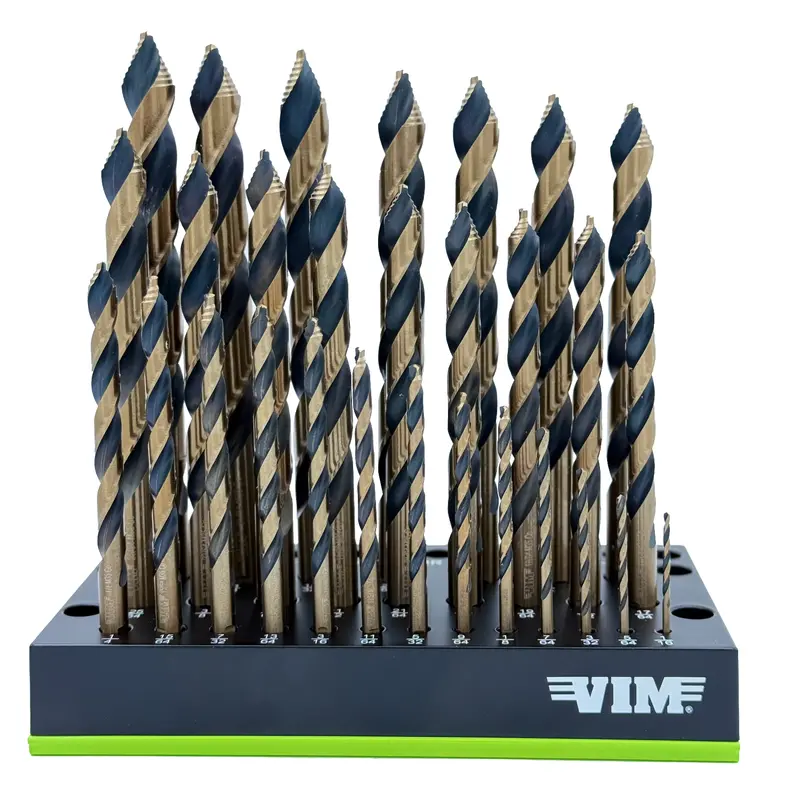 Vim Tools Hssc29A 29-Piece M35 Cobalt Drill Bit Set — Multi-Pilot Design, 1/4" To 1/2" Shank Sizes 1