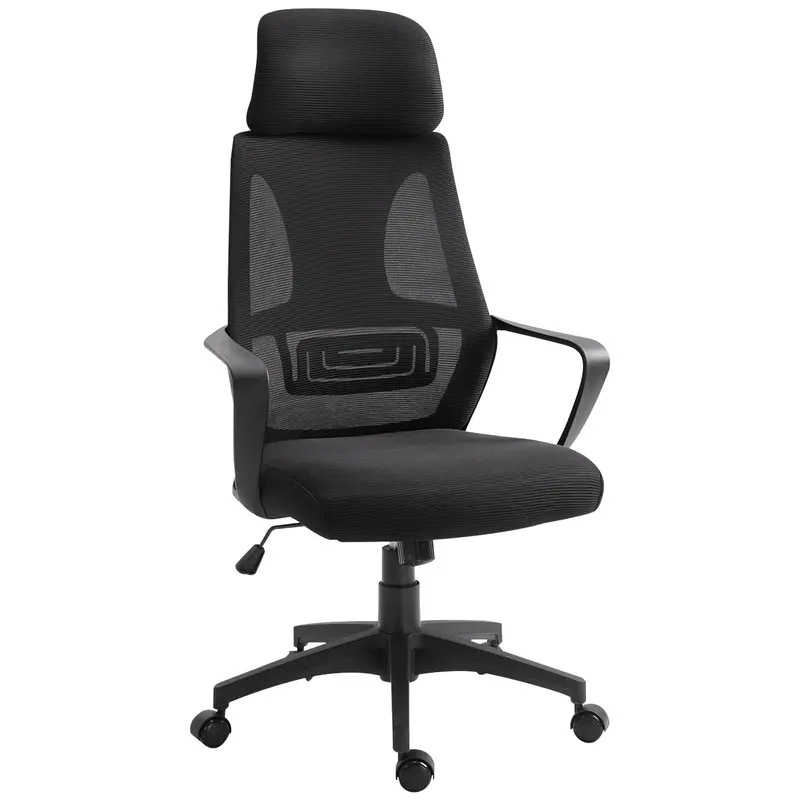 Vinsetto Ergonomic Mesh Office Chair – Adjustable Task Chair With Headrest And Breathable Back Support 1