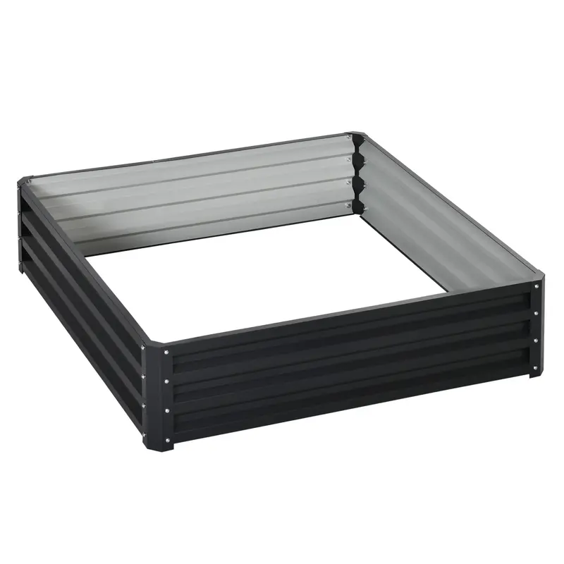 Weather-Resistant 432L Square Raised Bed With Reinforced Steel Frame 1