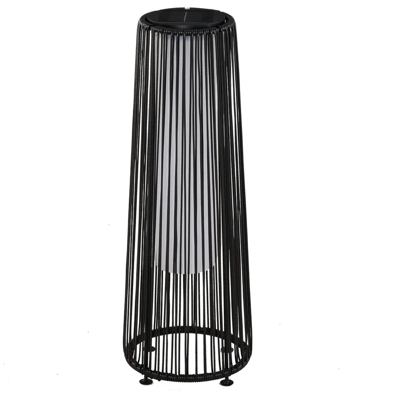 Weatherproof Solar Wicker Lantern – Automatic Day/Night Operation 1