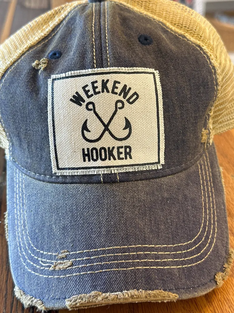Weekend Hooker Mesh Breathable Hat (Blue & Tan) 1
