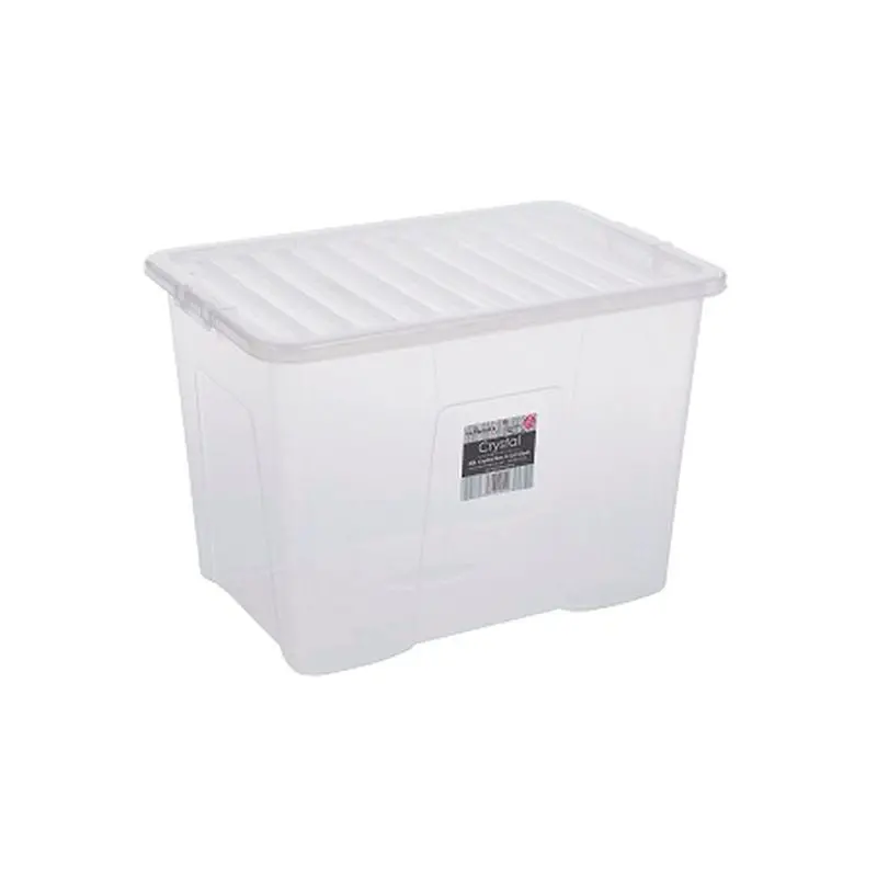 Wham Clear Crystal 80L Heavy-Duty Plastic Storage Bin 1