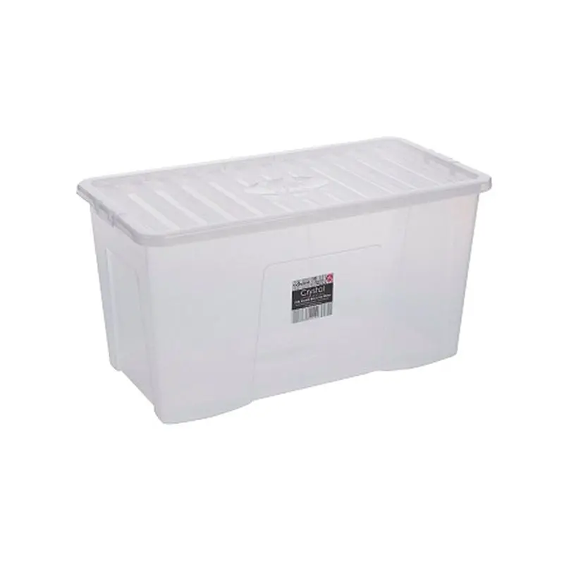 Wham Extra-Large 110L Clear Crystal Plastic Storage Bin 1