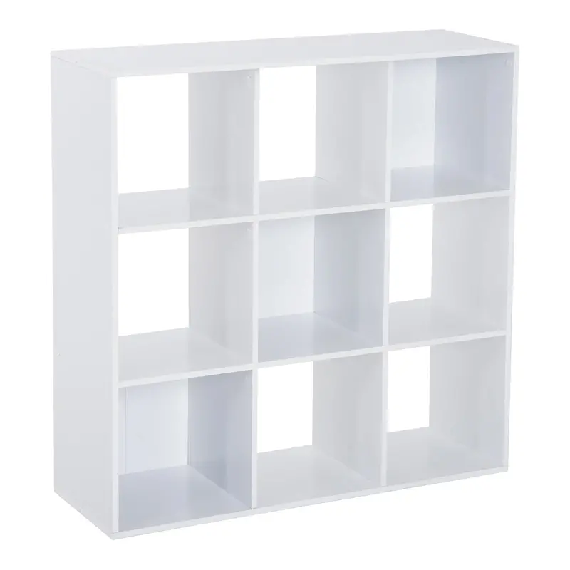 White 9-Cube Wooden Storage Unit – 3-Tier Modular Bookshelf & Display Rack 1