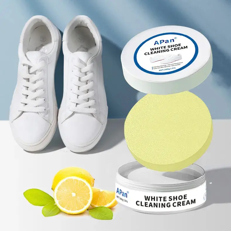 White Leather Shoe Cleaner & Restorer – Stain-Removing Cream For Sneakers, Boots & Polished Footwear 1
