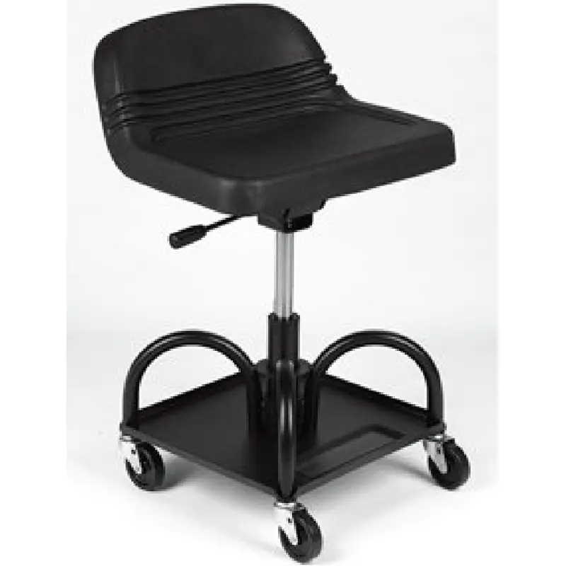 Whiteside 48004 Adjustable Shop Seat – Black, Heavy-Duty Padded 1