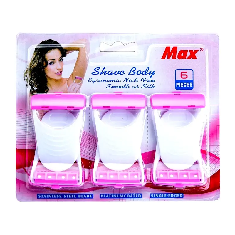 Women’S Skin-Safe Disposable Hair Removal Razors – 6-Piece Gentle Facial & Body Shaving Set 1