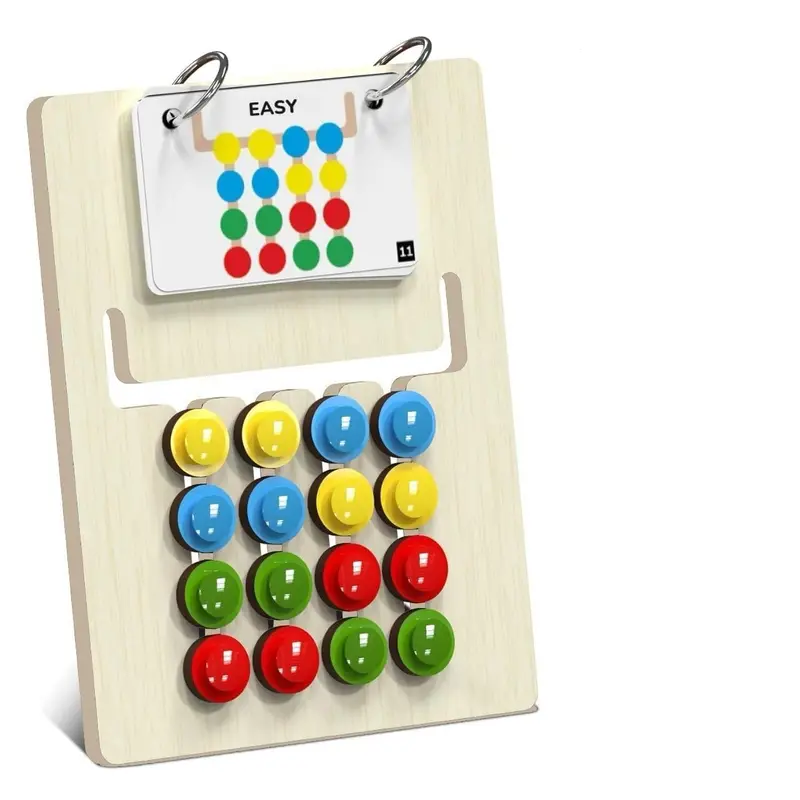 Wooden Montessori Colour Coder Puzzle – Progressive Slide Game With 3 Difficulty Levels For Ages 3+ 1
