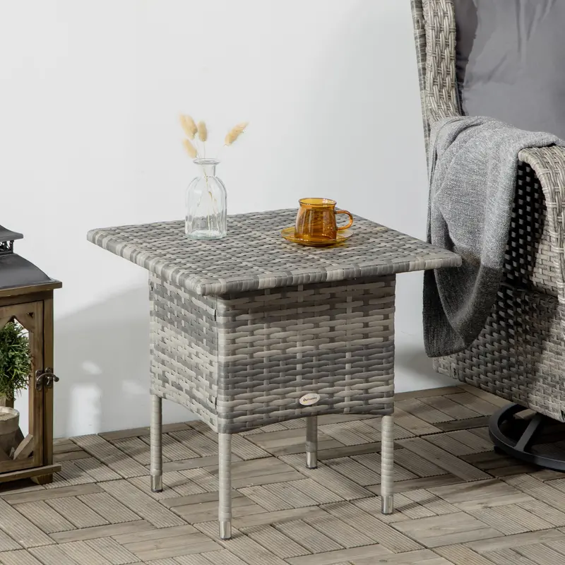 Woven Rattan Side Table For Indoor Or Outdoor Use 1
