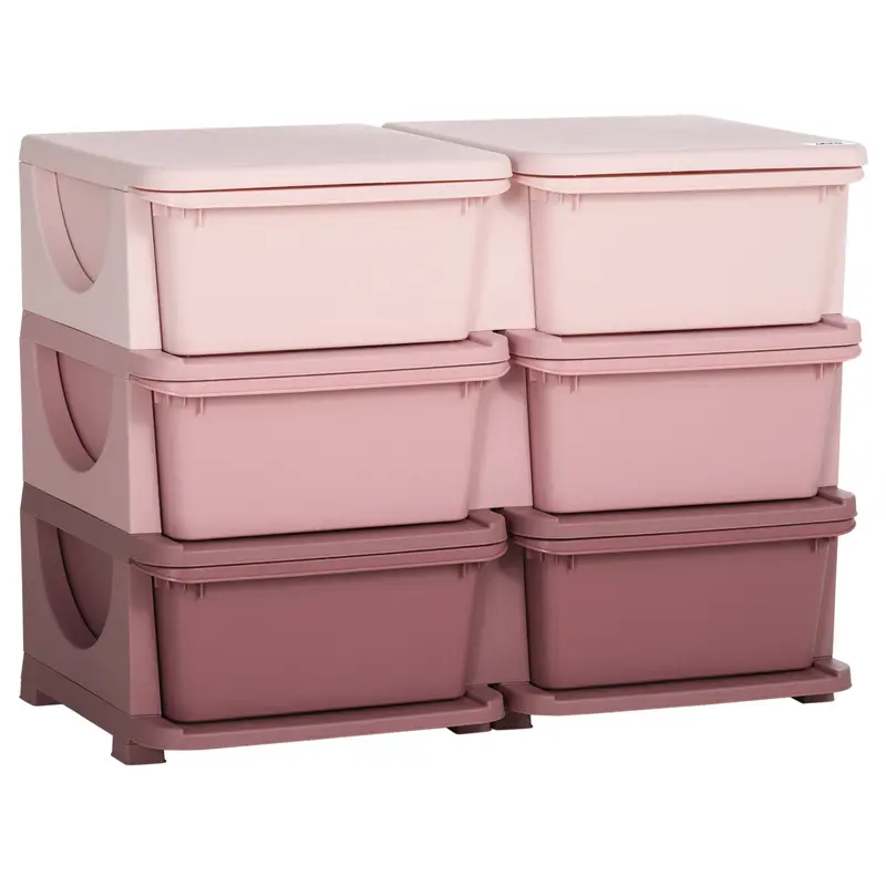 Zonekiz 6-Drawer Kids Storage Unit – Compact Toy & Clothing Organizer 1