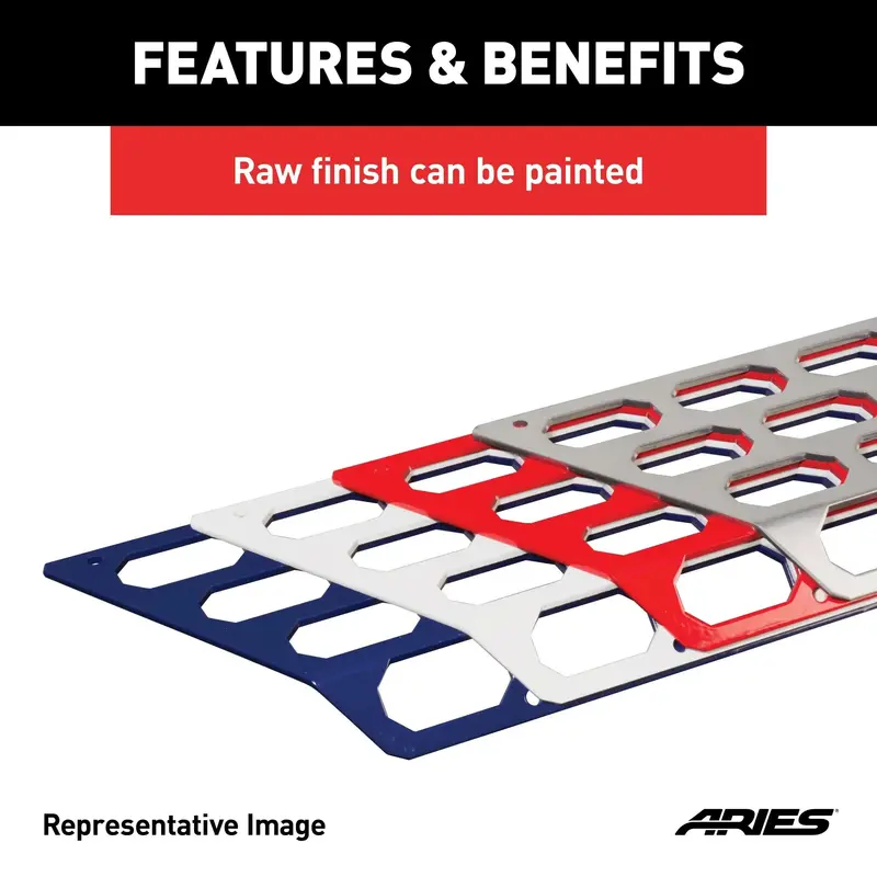 Aries 2055192 Advantedge Paintable Bull Bar Cover Plate – For Non-Led Models 1