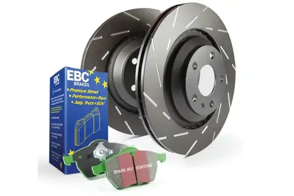 Ebc S2Kf1458 Slotted Brake Rotors – Precision-Cut To Reduce Wind Noise And Improve Cooling 1