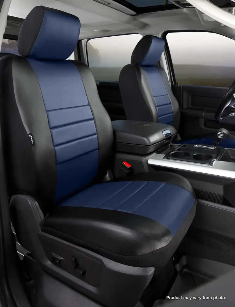 Fia Sl67-37 Blue Leather-Look Front Seat Covers – Sl60 Series Custom Fit 1