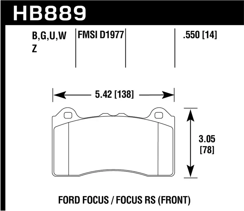 Hawk Performance Dtc-30 Race-Derived Brake Pads – 0.550" Thickness 1