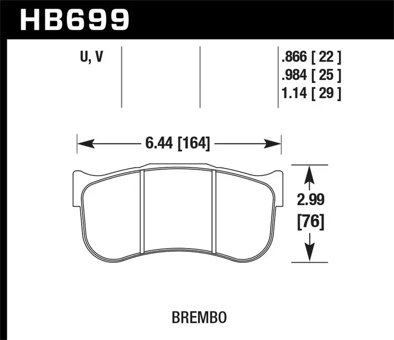 Hawk Performance Dtc-80 Brake Pads – 0.984" Thickness, Designed For Brembo Gt-3 Calipers 1