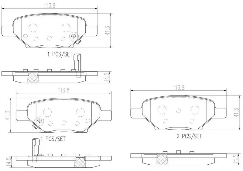 Premium Disc Brake Pad Set – Oem-Compatible Performance Upgrade 1