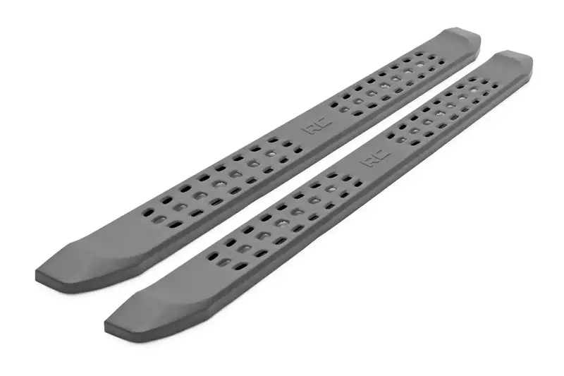 Rough Country 44003 Black Running Boards – 85-Inch Length With 4-Step Design 1