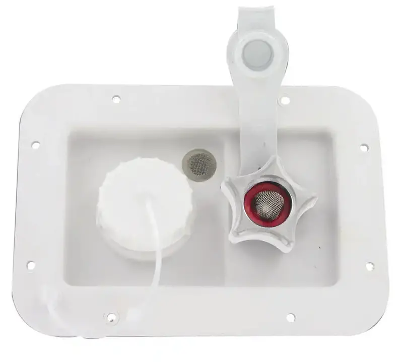 Valterra A01-2001 City/Gravity Rv Sewer Inlet Fitting – White Bulk Pack 1